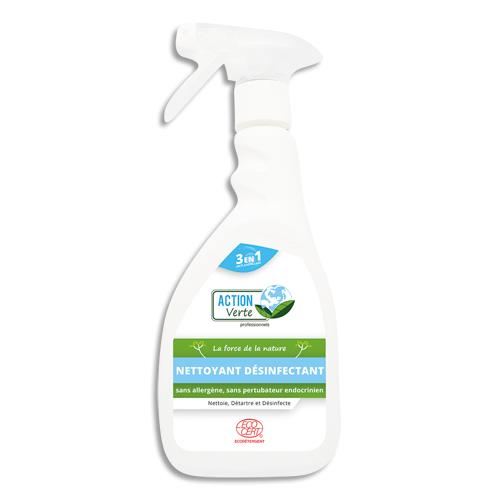 ACTION VERTE Spray de 500 ml nettoyant désinfectant multi-surfaces