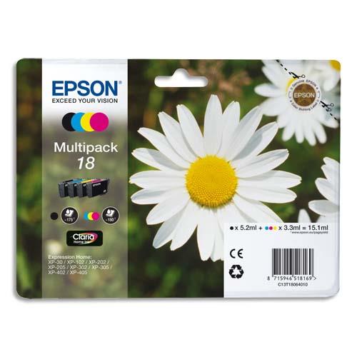 EPSON Multipack 4 couleurs C13T18064012 (dont eco-taxe de 0,02 €)