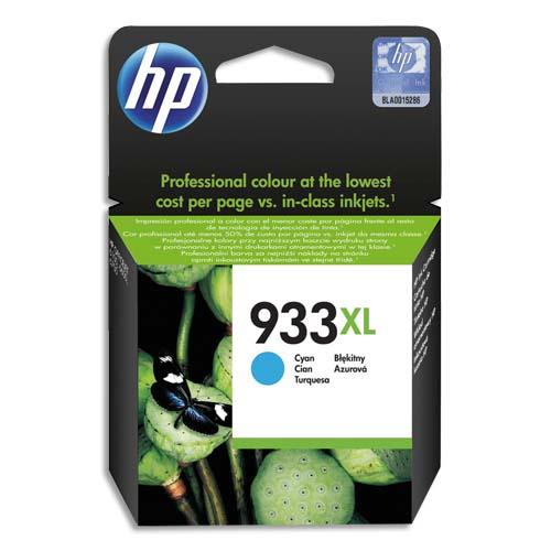 HP Cartouche Jet d'encre Cyan 933XL CN054A (dont eco-taxe de 0,02 €)