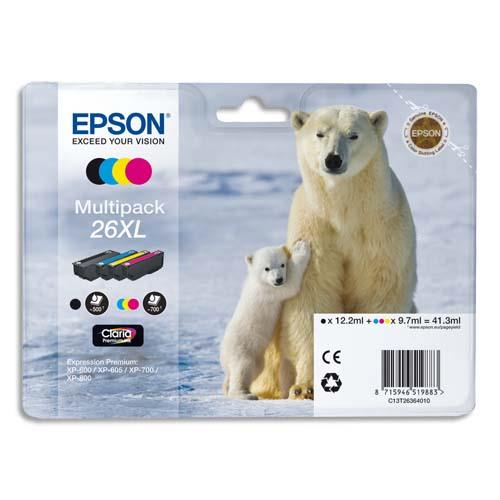 EPSON Multipack XL 4 couleurs (T2636) C13T26364010 (dont eco-taxe de 0,02 €)