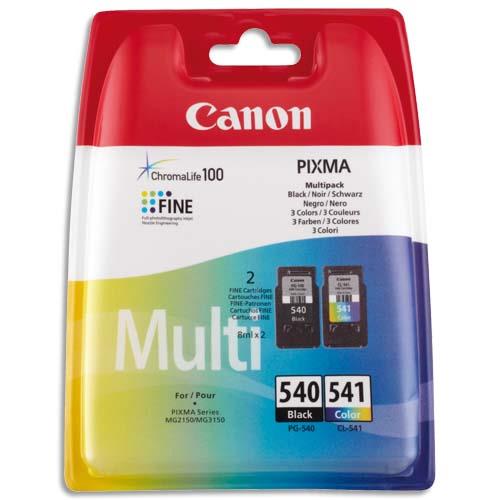 CANON Multipack Noir+Couleur PG540-CL541 5225B006AA (dont eco-taxe de 0,02 €)