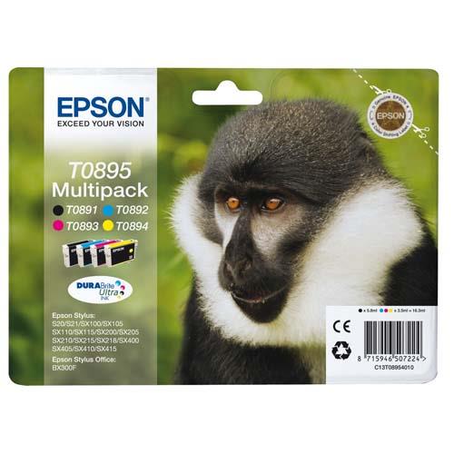 EPSON Multipack Jet d'Encre Singe (T0895) C13T08954010 (dont eco-taxe de 0,02 €)