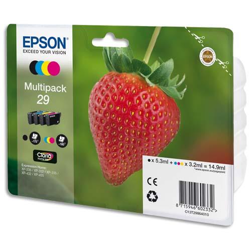 EPSON Multipack Jet d'Encre Fraise (T2986) C13T29864012 (dont eco-taxe de 0,02 €)