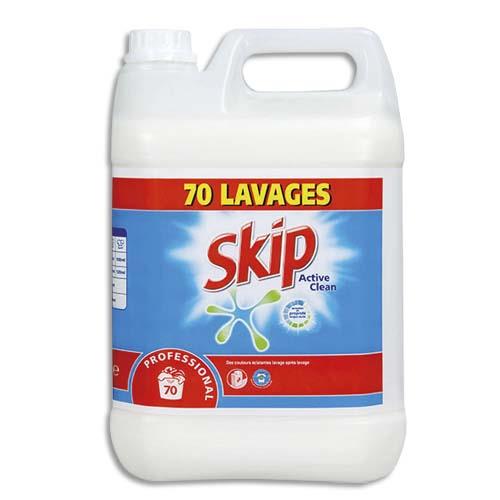 SKIP Bidon de 5 Litres Lessive liquide standard 70 lavages anti : calcaire, corrosion et redéposition