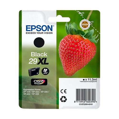 EPSON Cartouche Jet d'Encre Claria Home Noir XL ''Fraise'' 29 (T2991) - C13T29914012 (dont eco-taxe de 0,01 €)