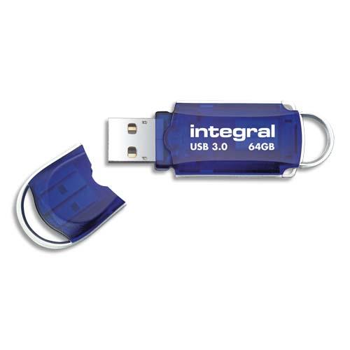 INTEGRAL Clé USB USB 3.0 Courier 64Go INFD64GBCOU3,0 (dont eco-taxe de 0,01 €) (dont taxe copie privée de 2,80 €)