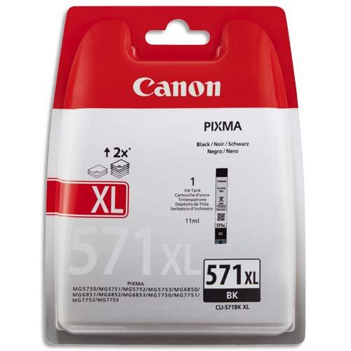 CANON Cartouche Jet d'encre CLI-571XL Noir 0331C001AA (dont eco-taxe de 0,01 €)