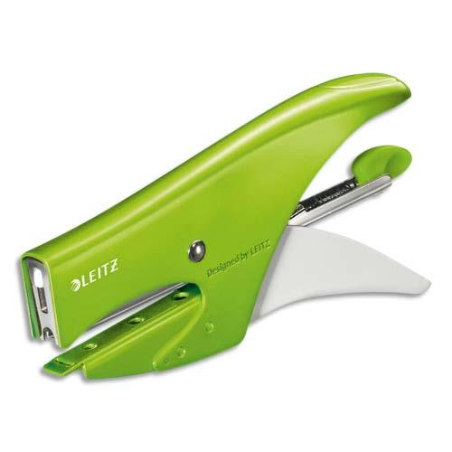 LEITZ Pince agrafeuse WOW, agrafes n°10, capacité 15 feuilles, vert