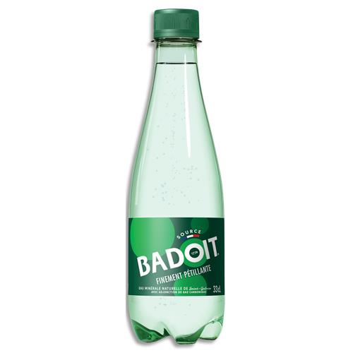 BADOIT Bouteille plastique d'eau pétillante 33 cl minérale