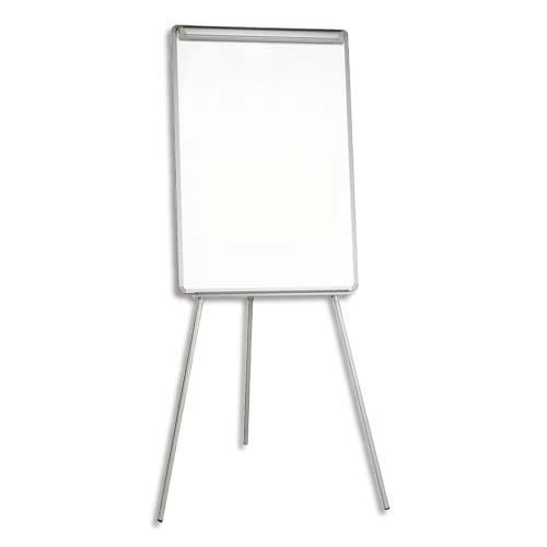 PERGAMY Chevalet de conférence trépied Essential cadre plastique Gris, surface mélaminée L75 x H107 cm (dont eco-taxe mobilier de 0,55 €)