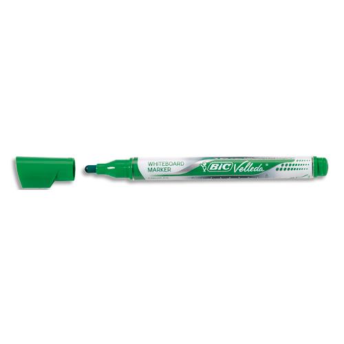 BIC Velleda Feutres pour Tableau Blanc Effaçables à Sec Pointe Conique Large - Vert