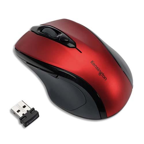 KENSINGTON Souris sans fil Pro Fit, taille moyenne, rouge, K72422WW (dont eco-taxe de 0,02 €)