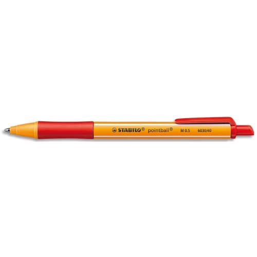 STABILO pointball stylo-bille rétractable - Rouge