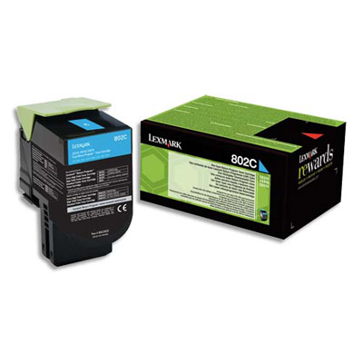 LEXMARK Cartouche toner Cyan 802C 80C20C0