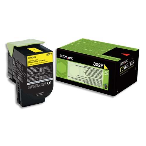 LEXMARK Cartouche toner Jaune 802Y 80C20Y0