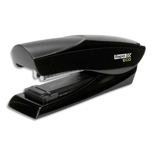 RAPID Agrafeuse de bureau Eco SuperFlatClinch. Agrafes 24/6 et 26/6. 25 feuilles. Noir