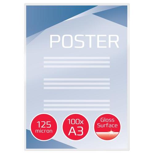 GBC Paquet de 100 Pochettes de plastification GBC mates A3 2 x 125 microns 3747235