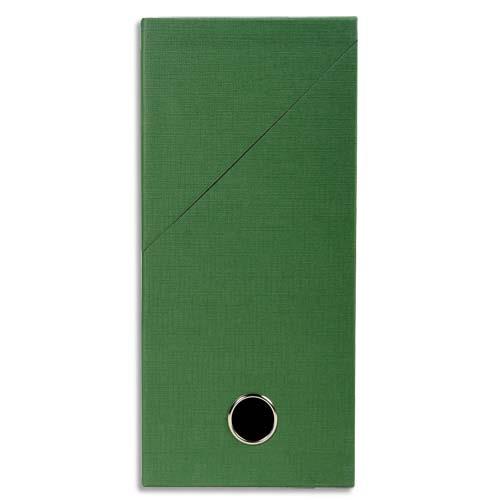 EXACOMPTA Boîte de transfert, carton rigide recouvert de papier toilé, dos 12 cm, 34x25,5 cm, Vert