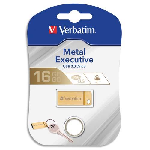 VERBATIM Clé USB 3.0 Store'N'Go Mini Metal Executive Gold 16Go 99104 (dont eco-taxe de 0,02 €) (dont taxe copie privée de 1,50 €)