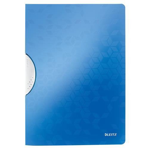 LEITZ Chemise à clip COLORCLIP WOW en polypropylène opaque 5/10ème. Coloris bleu