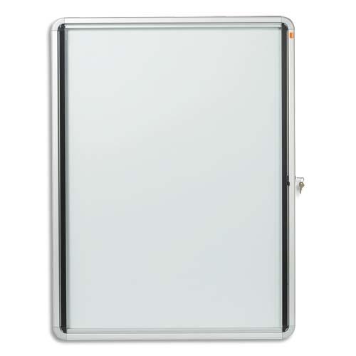 NOBO Vitrine d'affichage magnétique Premium Plus, fermeture à clé, capacité 9 feuilles, A4 (dont eco-taxe mobilier de 1,81 €)