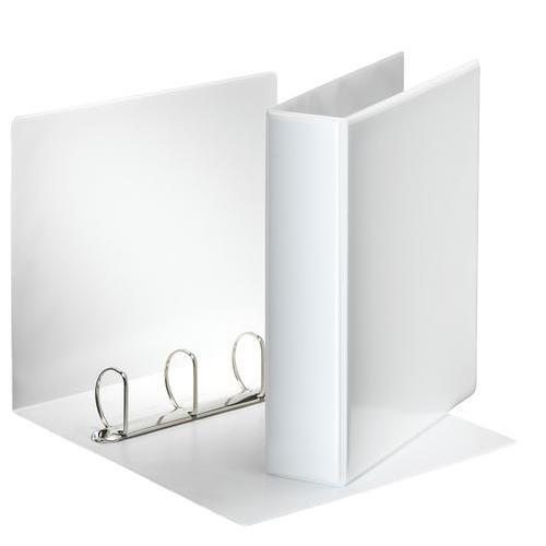ESSELTE Classeur personnalisable ESSENTIAL 4 anneaux 50 mm en polypropylène. Format A4. Coloris Blanc