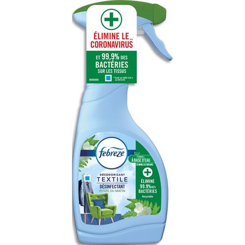 FEBREZE Spray 500 ml pour textiles, élimine les odeurs persistantes, désinfectant