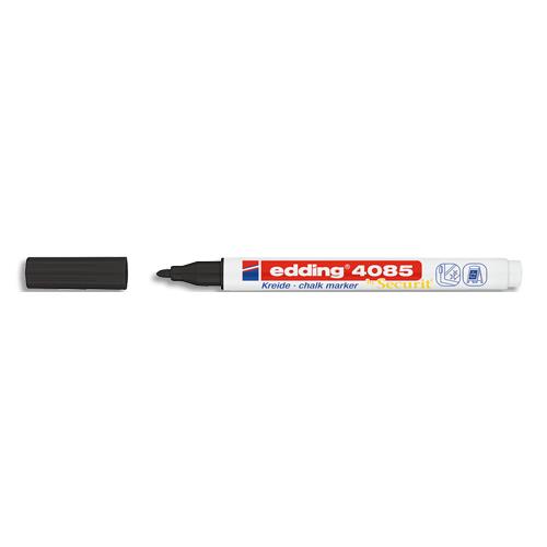 EDDING Marqueur craie liquide E-4085 pointe ogive 1-2mm base eau. Effaçable chiffon humide. Coloris noir