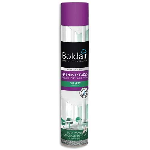 BOLDAIR Aérosol 750 ml désodorisant surpuissant grands espaces 25 m² parfum Thé Vert Professional