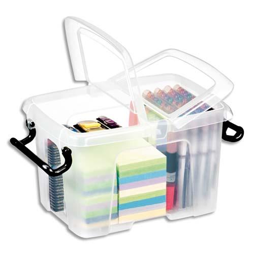 CEP Boîte de rangement Smart Box Strata avec couvercle clipsé dims int.15,7x22,1x15,5cm transparent 6L