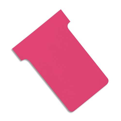 NOBO Etui de 100 fiches T en carton, 170 g/m2, indice 3, rose