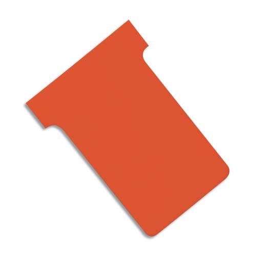 NOBO Etui de 100 fiches T en carton, 170 g/m2, indice 2, orange