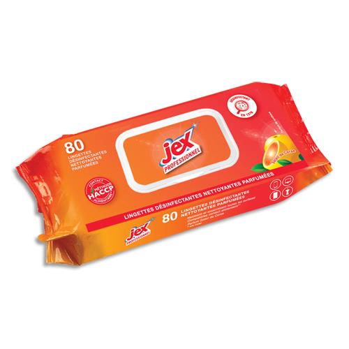 JEX PROFESSIONNEL Paquet de 80 lingettes nettoyantes désinfectantes Soleil de Corse, L19xl19cm