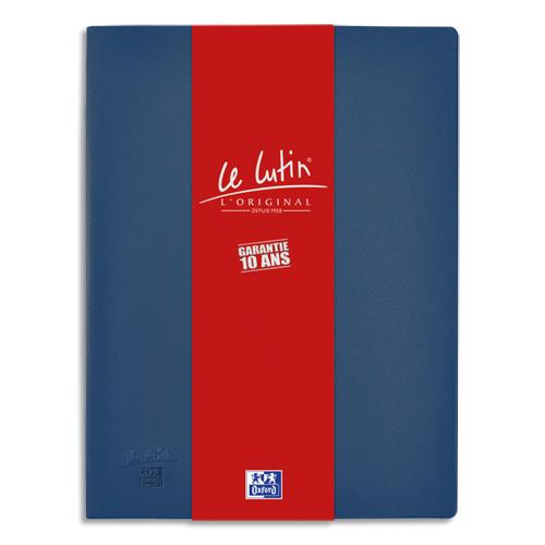 OXFORD Protège documents LUTIN ORIGINAL 20 vues, 10 pochettes. En PVC opaque. Format A4. Coloris Bleu