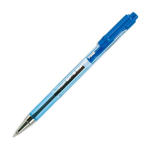 PILOT Stylo bille rechargeable pointe fine rétractable encre Bleue corps plastique cristal BPS-MATIC