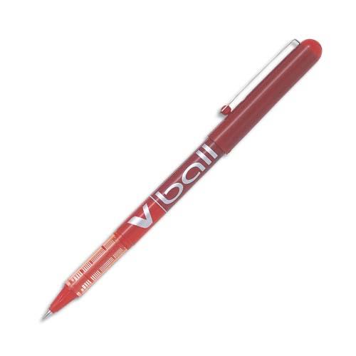 PILOT Stylo Roller pointe métal 0,5 mm encre liquide Rouge V-BALL 05