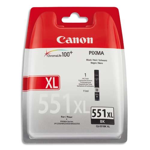 CANON Cartouche Jet d'encre Noire 551XL 6443B001 (dont eco-taxe de 0,01 €)