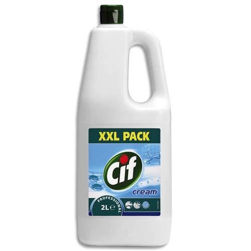 CIF PROFESSIONAL Flacon crème à récurer 2 Litres XXL, toutes surfaces lavables