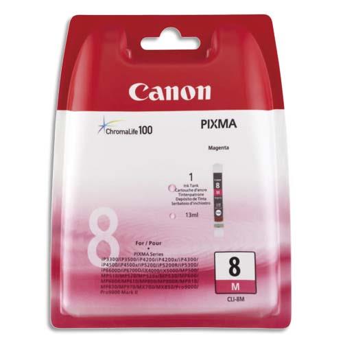 CANON Cartouche Jet d'encre Magenta CLI8M (dont eco-taxe de 0,01 €)