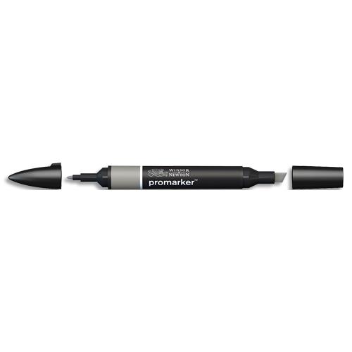 WINSOR & NEWTON Feutre double pointe PROMARKER. Une pointe fine et une pointe large. Couleur Gris Froid 4