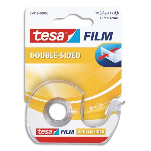 TESA Rouleau d'adhésif double face photo sur dévidoir 12 mm x 7,5 m