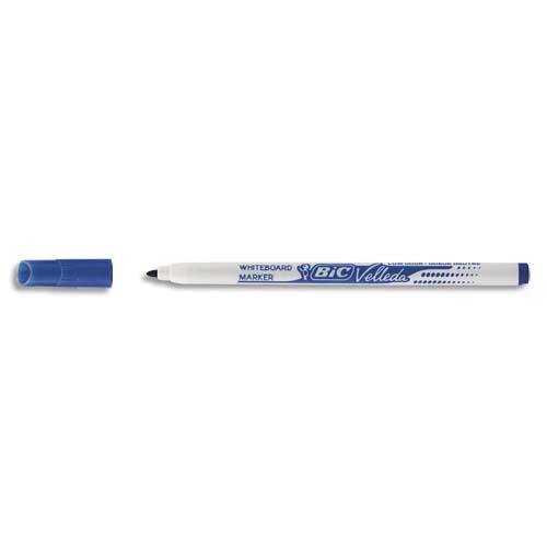 BIC Velleda 1721 Feutres pour Tableau Blanc Effaçables à Sec Pointe Conique Fine - Bleu