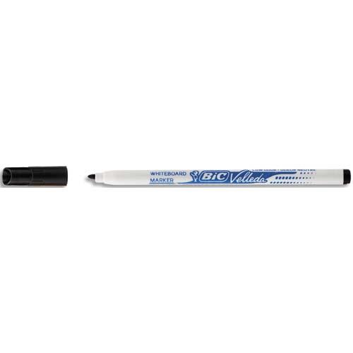 BIC Velleda 1721 Feutres pour Tableau Blanc Effaçables à Sec Pointe Conique Fine - Encre Noire