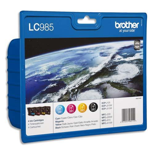 BROTHER Value pack Jet d'encre couleur LC985VALBP (dont eco-taxe de 0,02 €)