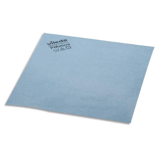 VILEDA Paquet de 5 Lavettes en microfibre recouvert de PVA - Dimensions L38 x H35 x P0,1 cm Bleu