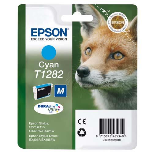 EPSON Cartouche Jet d'Encre DURABrite Ultra Cyan ''Renard'' - C13T12824012 (dont eco-taxe de 0,01 €)