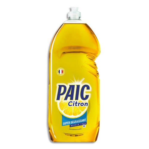 PAIC CITRON Flacon d'1,5 litre de liquide vaisselle parfumé au citron Excel+, dégraissant concentré