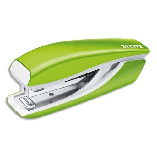 LEITZ Mini-agrafeuse WOW, capacité 10 feuilles, agrafes N°10, vert