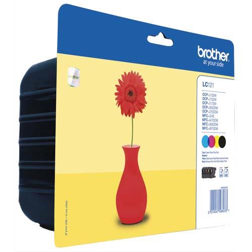 BROTHER Multipack Jet d'encre LC121VALBP (dont eco-taxe de 0,02 €)