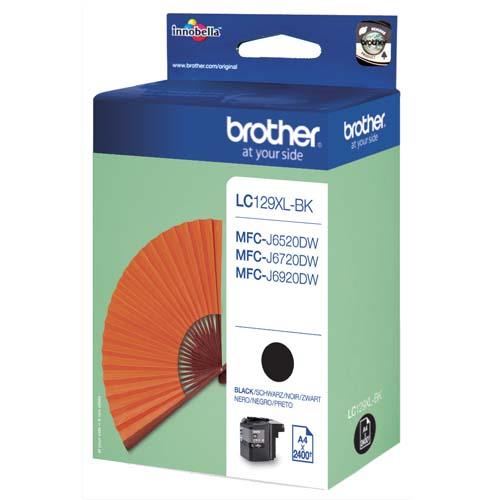 BROTHER Cartouche Noire Haute capacité Jet d'encre LC129XLBK (dont eco-taxe de 0,02 €)